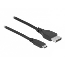 DeLOCK 86038 videokaapeli-adapteri 1 m USB Type-C DisplayPort Musta