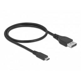 DeLOCK 86037 videokaapeli-adapteri 0,5 m USB Type-C DisplayPort Musta