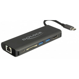 DeLOCK 87721 keskitin USB 3.2 Gen 1 (3.1 Gen 1) Type-A Musta