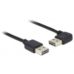 DeLOCK 3m USB 2.0 A m m 90° USB-kaapeli USB A Musta