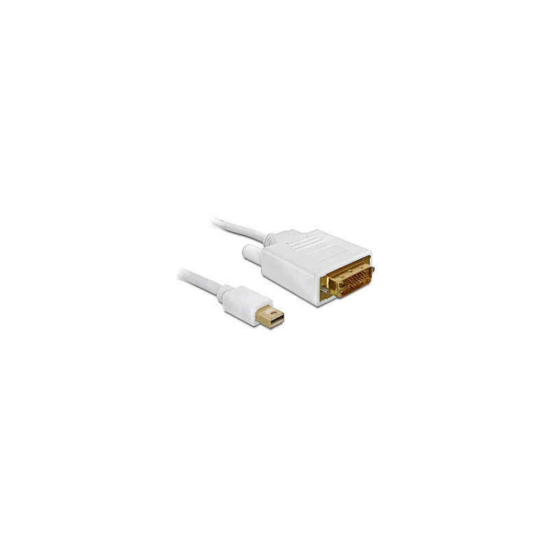 DeLOCK Kabel mini Displayport  DVI 24pin male 1m DVI-I Valkoinen