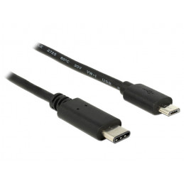 DeLOCK 83602 USB-kaapeli 1 m USB 2.0 USB C Micro-USB B Musta
