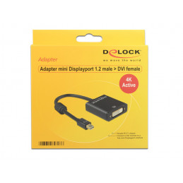 DeLOCK 62603 videokaapeli-adapteri 0,2 m Mini DisplayPort DVI-I Musta