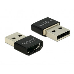 DeLOCK HDMI USB-A USB grafiikka-adapteri Musta, Hopea