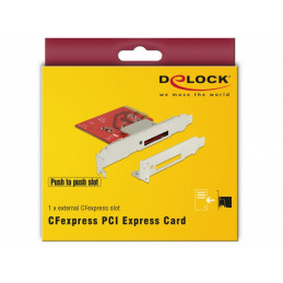 DeLOCK 91748 kortinlukija PCI Express Sisäinen Metallinen, Punainen