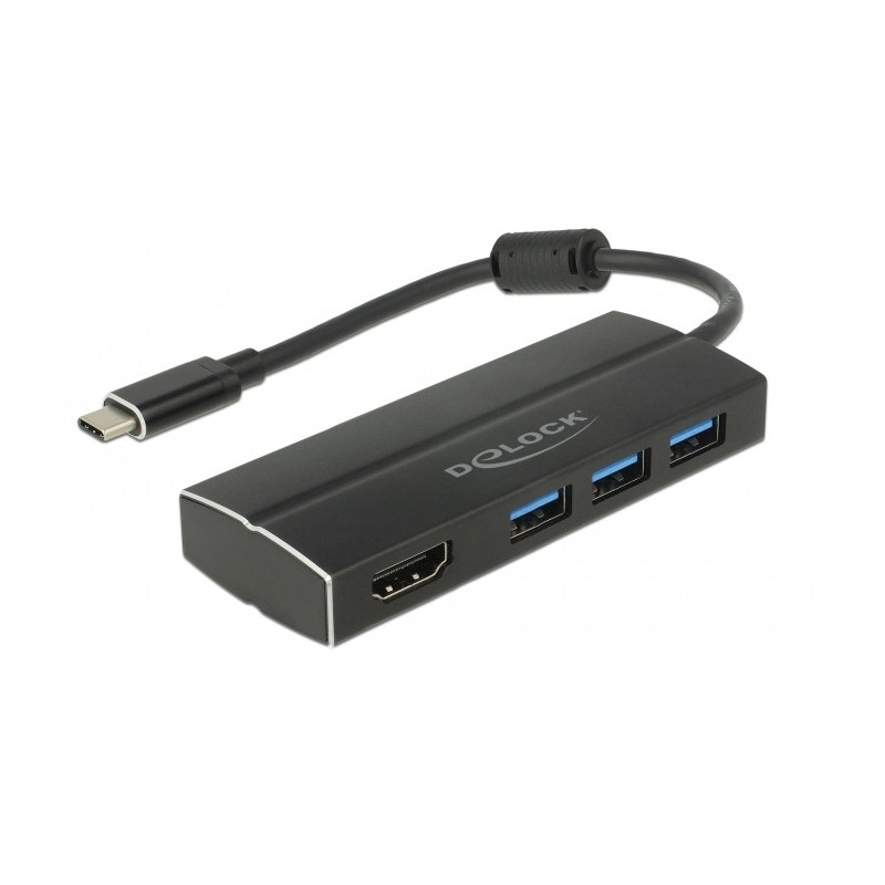 DeLOCK 63931 keskitin USB 3.2 Gen 1 (3.1 Gen 1) Type-C 5000 Mbit s Musta