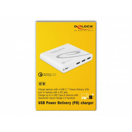 DeLOCK 41432 mobiililaitteen laturi Valkoinen Sisätila