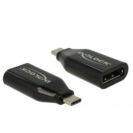 DeLOCK 64151 videokaapeli-adapteri DisplayPort USB Type-C Musta
