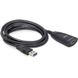 DeLOCK USB 3.0 5m USB-kaapeli USB 3.2 Gen 1 (3.1 Gen 1) Musta