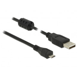 DeLOCK 84902 USB-kaapeli 1,5 m USB 2.0 USB A Micro-USB B Musta