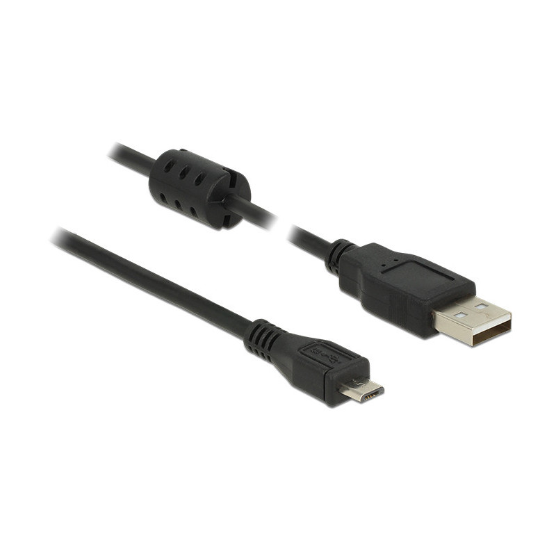 DeLOCK 84902 USB-kaapeli 1,5 m USB 2.0 USB A Micro-USB B Musta