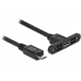 DeLOCK 85245 USB-kaapeli 0,25 m USB 2.0 Micro-USB B Musta