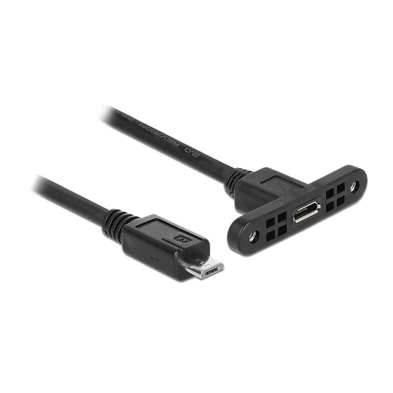 DeLOCK 85245 USB-kaapeli 0,25 m USB 2.0 Micro-USB B Musta