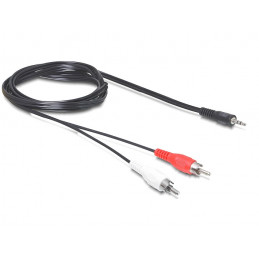 DeLOCK 84000 audiokaapeli 1,5 m 2 x RCA 3.5mm Musta