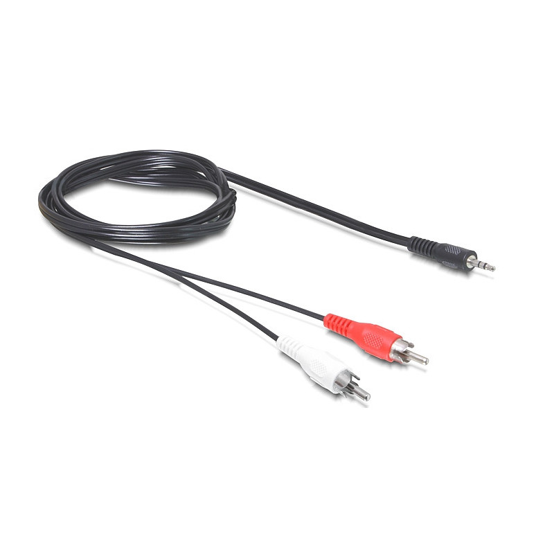 DeLOCK 84000 audiokaapeli 1,5 m 2 x RCA 3.5mm Musta