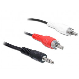 DeLOCK 84000 audiokaapeli 1,5 m 2 x RCA 3.5mm Musta