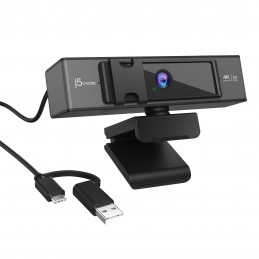 j5create JVCU435-N USB™ 4K Ultra HD -verkkokamera ja 5x Digitaalinen zoomi -kaukosäädin