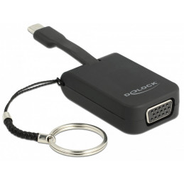 DeLOCK 63941 videokaapeli-adapteri 0,03 m USB Type-C VGA (D-Sub) Musta