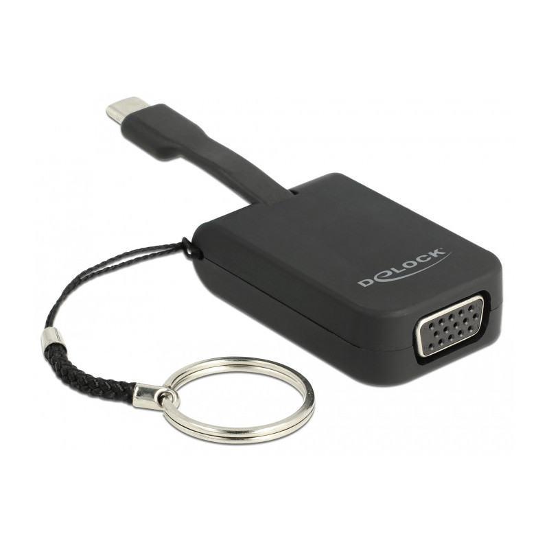 DeLOCK 63941 videokaapeli-adapteri 0,03 m USB Type-C VGA (D-Sub) Musta