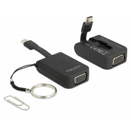 DeLOCK 63941 videokaapeli-adapteri 0,03 m USB Type-C VGA (D-Sub) Musta