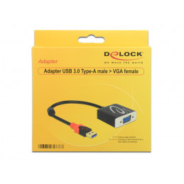 DeLOCK 62738 videokaapeli-adapteri 0,2 m VGA (D-Sub) Musta