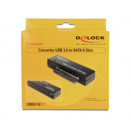 DeLOCK 62486 kaapelin sukupuolenvaihtaja USB3.0 SATA III Musta