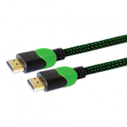 Savio GCL-06 HDMI-kaapeli 3 m HDMI-tyyppi A (vakio) Musta, Vihreä