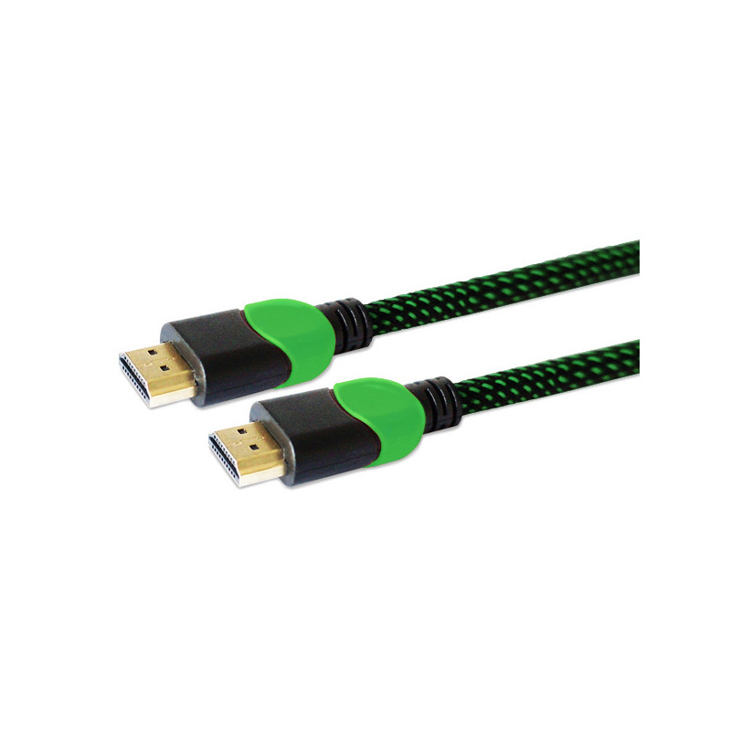 Savio GCL-06 HDMI-kaapeli 3 m HDMI-tyyppi A (vakio) Musta, Vihreä