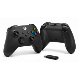 Microsoft Xbox Wireless Controller + Wireless Adapter for Windows 10 Musta Pad-ohjain PC, Xbox One, Xbox One S, Xbox One X,