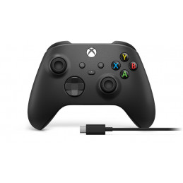 Microsoft Xbox Wireless Controller + USB-C Cable Musta Pad-ohjain Analoginen Digitaalinen PC, Xbox One, Xbox One S, Xbox One X,