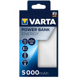 Varta Energy 5000 Litium polymeeri (LiPo) 5000 mAh Musta, Valkoinen