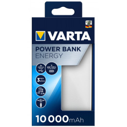 Varta Energy 10000 Litium polymeeri (LiPo) 10000 mAh Musta, Valkoinen