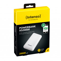 Intenso XS20000 Powerbank Zusatzakku LiPo 20000 mAh 7313552 Litium polymeeri (LiPo) Valkoinen