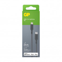 GP Batteries CL1P USB-kaapeli 1 m USB C Lightning Harmaa