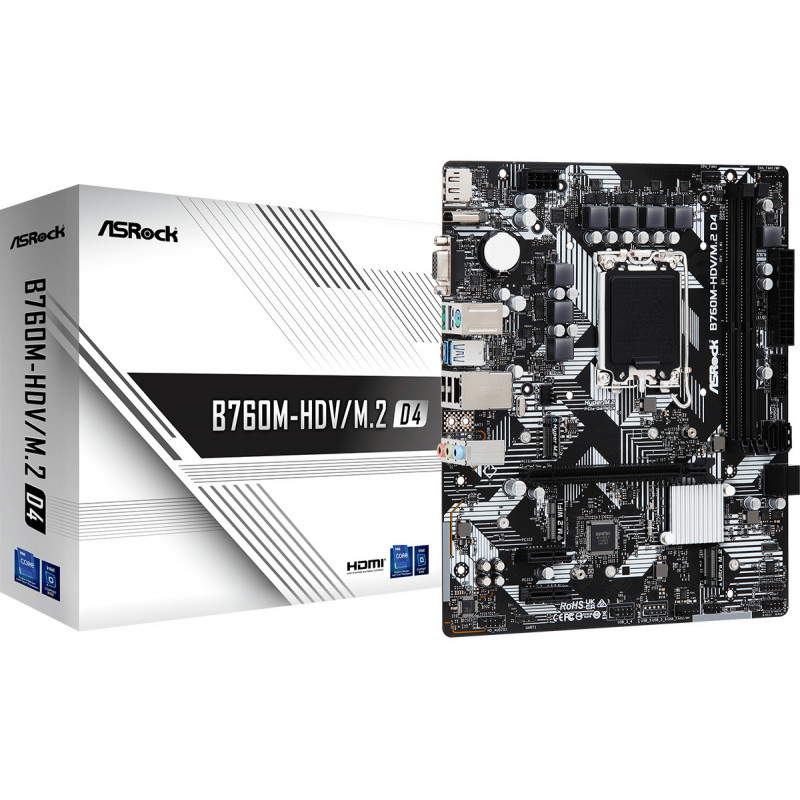 Asrock B760M-HDV M.2 D4 Intel B760 LGA 1700 mikro ATX