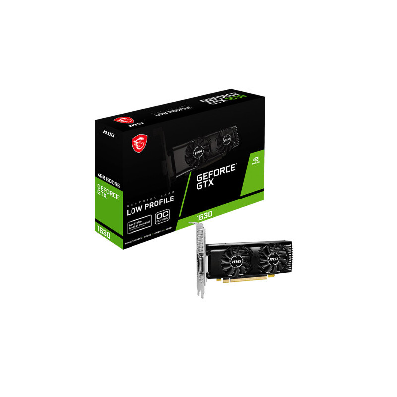 MSI GTX 1630 4GT LP OC NVIDIA GeForce GTX 1630 4 GB GDDR6