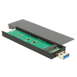 DeLOCK 42593 tallennusaseman kotelo SSD-kotelo Musta M.2