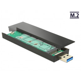 DeLOCK 42593 tallennusaseman kotelo SSD-kotelo Musta M.2