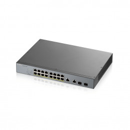 Zyxel GS1350-18HP-EU0101F verkkokytkin Hallittu L2 Gigabit Ethernet (10 100 1000) Power over Ethernet -tuki Harmaa