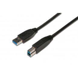 ASSMANN Electronic AK-300115-018-S USB-kaapeli 1,8 m USB 3.2 Gen 1 (3.1 Gen 1) USB A USB B Musta