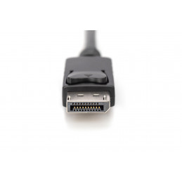 Digitus AK-330111-020-S videokaapeli-adapteri 2 m HDMI-tyyppi A (vakio) DisplayPort + USB Type-A Musta