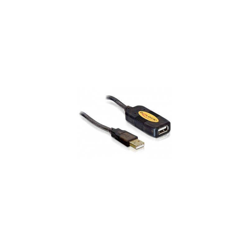 DeLOCK 82446 USB-kaapeli 10 m USB 2.0 USB A Musta