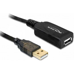 DeLOCK 20m USB 2.0 USB-kaapeli Musta