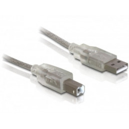 DeLOCK Cable USB 2.0 A-B - 0.5m USB-kaapeli 0,5 m USB A USB B Harmaa