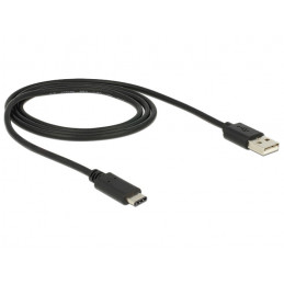 DeLOCK 83600 USB-kaapeli 1 m USB 2.0 USB C USB A Musta