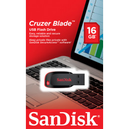 SanDisk Cruzer Blade USB-muisti 16 GB USB A-tyyppi 2.0 Musta, Punainen