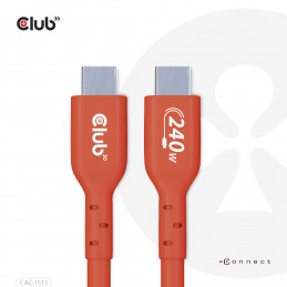 CLUB3D USB2 Type-C Bi-Directional USB-IF Certified Cable Data 480Mb, PD 240W(48V 5A) EPR M M 3m   9.84 ft