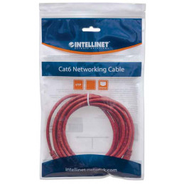 Intellinet 342179 verkkokaapeli Punainen 3 m Cat6 U UTP (UTP)