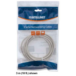 Intellinet 334129 verkkokaapeli Harmaa 3 m Cat6 U UTP (UTP)