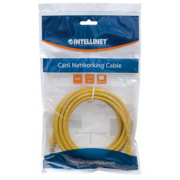 Intellinet 342377 verkkokaapeli Keltainen 3 m Cat6 U UTP (UTP)